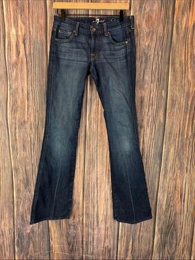 7 For All Mankind Dark Blue Flare Jeans